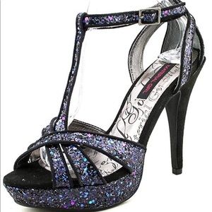 Material Girl Glitter Platform Heel